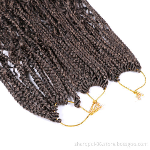 synthetic hair extension 3x messy braids 22inch 18strands black golden brown color attachment crochet hair braids